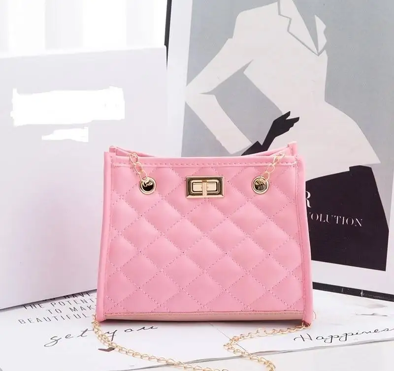 2023 Best Hot Sale Small Square Chain Women Handbags Chain Strap Messenger Purses Fashion Handbags for Ladies Fashion bag PU zip
