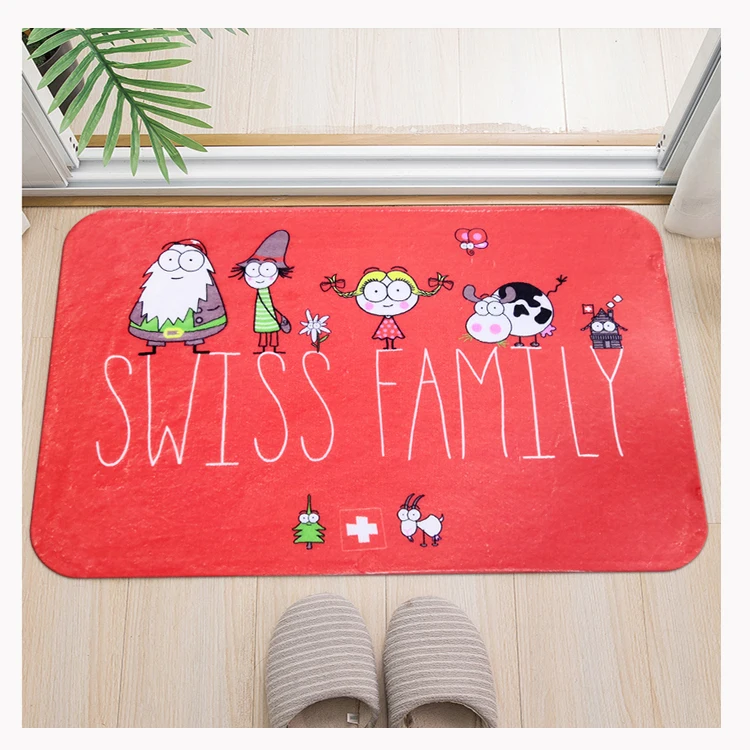 Non-Slip Velvet Soft Flannel Fiber Pebble Shower Bathroom Bath Mats Washable