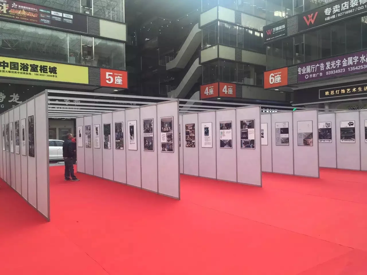 Customized Modular display booth movable partition wall white wall hanging