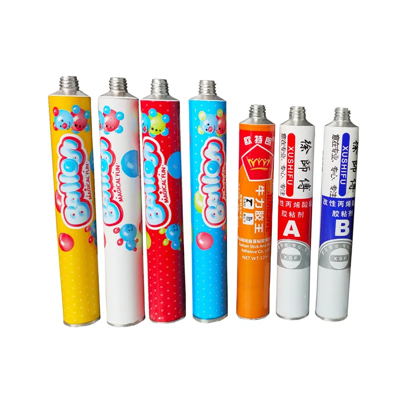 Custom Glue Tube Aluminum Packaging Tube 5g 10g 15g 20g 25g 30g Adhesives Metal Aluminum Collapsible Tube