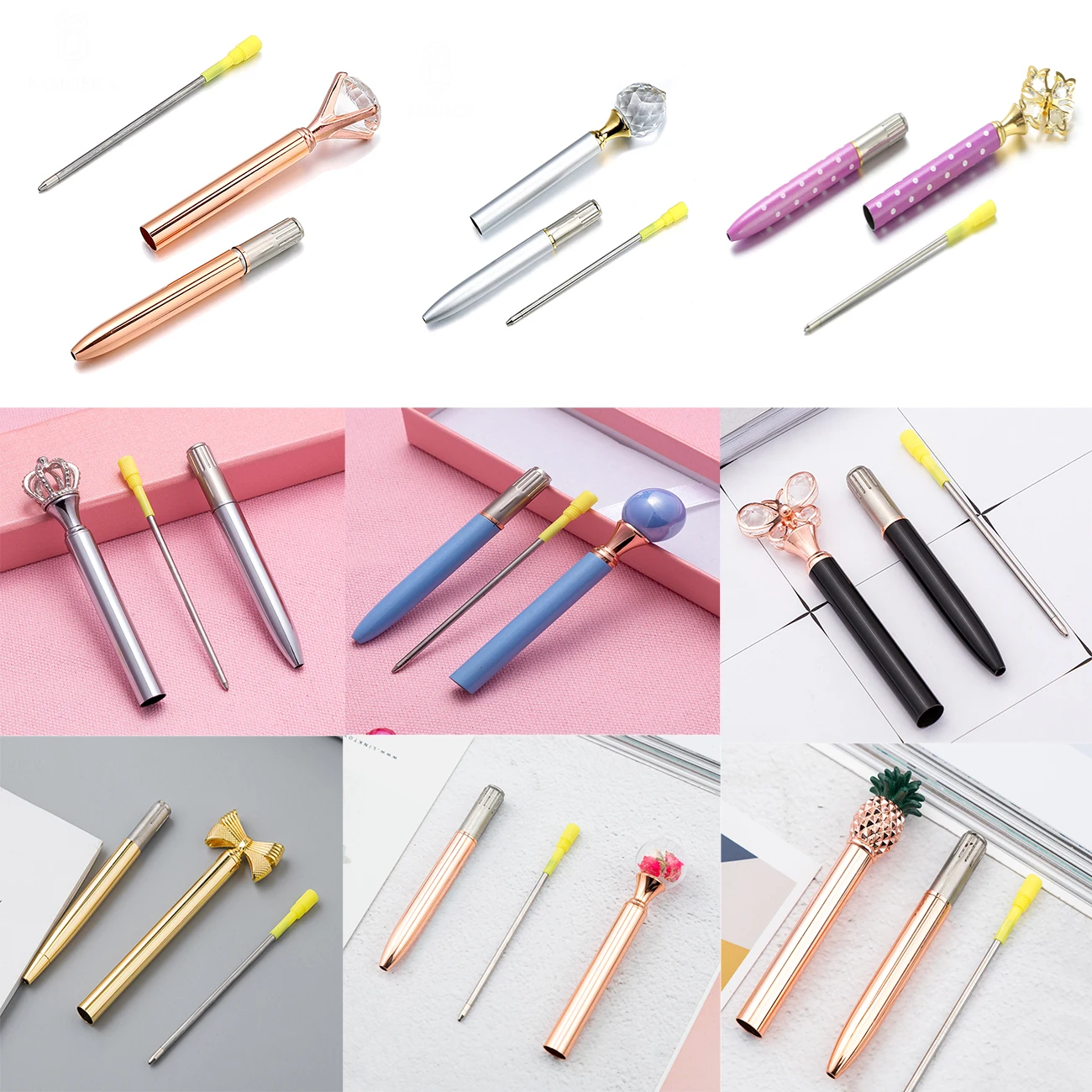 2019 Прямая оптовая продажа, металлические алмазные стержни для ручек, шариковая ручка для заправки, стержни для шариковых ручек, чернила для заправки