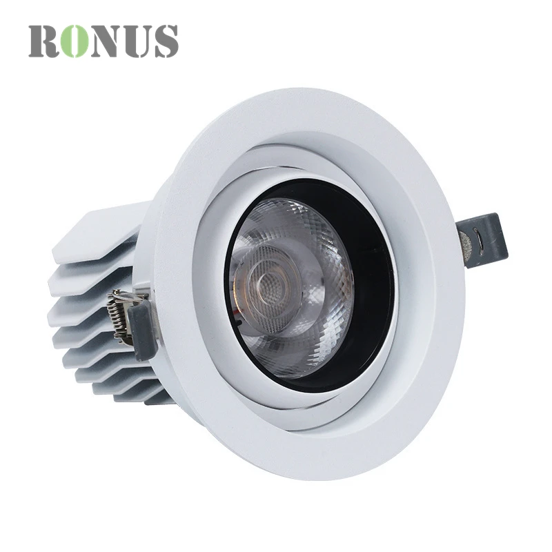 15W Rotatable Recessed Dimmable Hotel Spot Down Light 18W Spotlight COB Adjustable LED Downlight