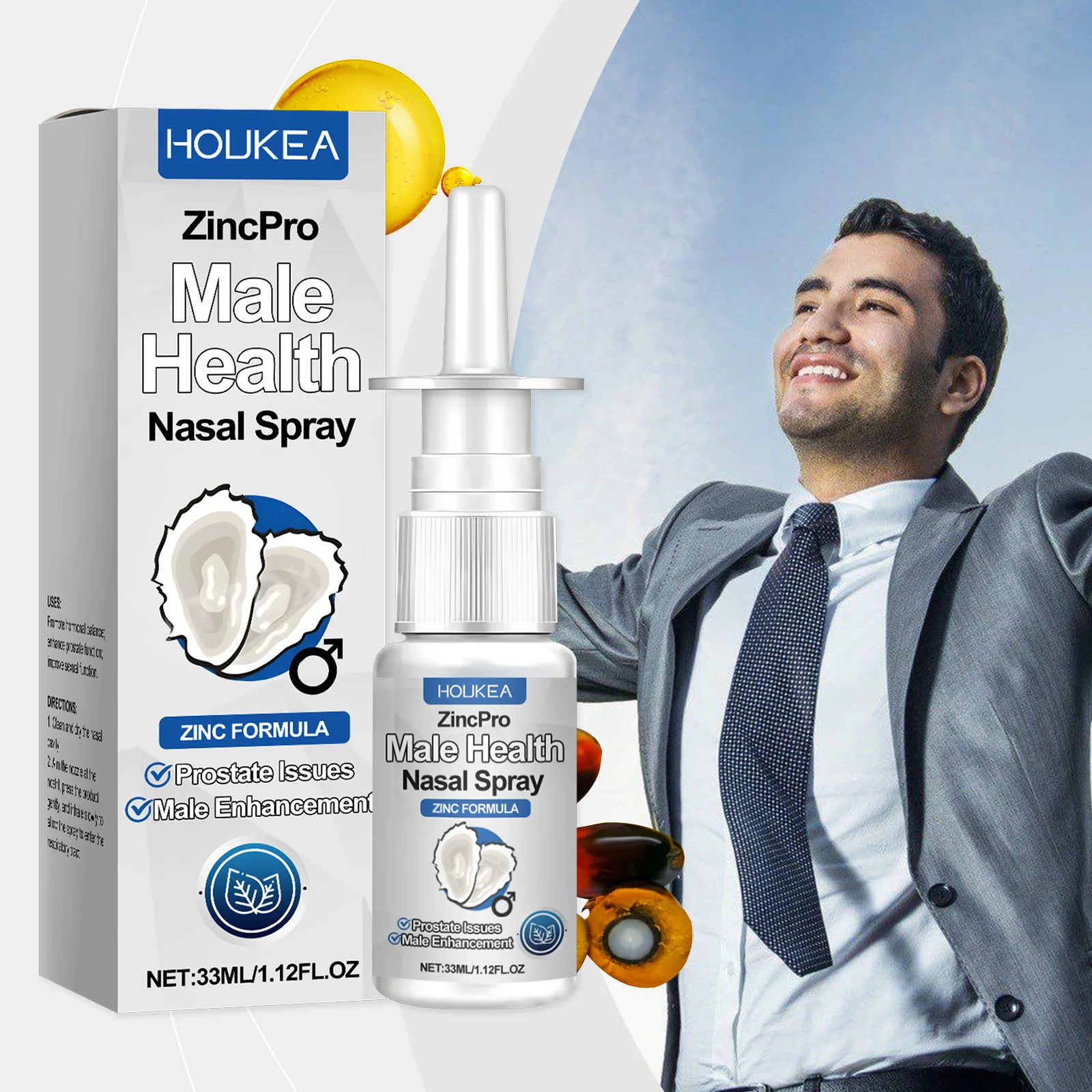 33ml Men Prostate Support Nasal Spray Pour Frequent Urination Contre Herbal Prostate Nasal Spray for Male