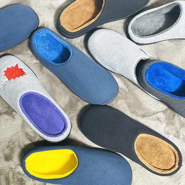 Дышащие Теплые вафельные шлепанцы для улицы, оригинальные двухцветные Шлепанцы из пены с эффектом памяти, домашние тапочки для утренней зимы