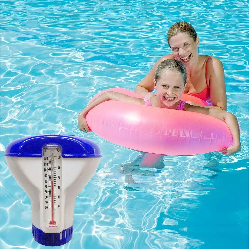 BONNY Floating Pool Chemical Chlorine Dispenser  With Built-In Thermometer