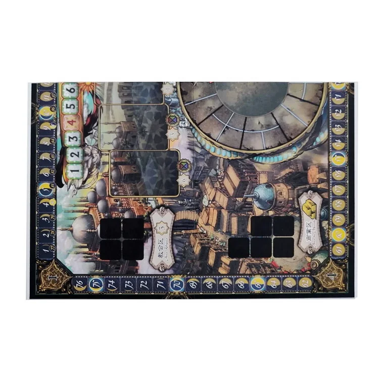 custom  education family adult fold magnetic memory card game  board game for kids miniature pawns pieces  printing sleeves