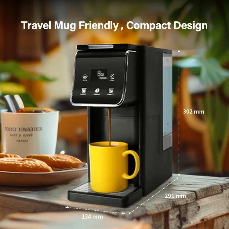 Cold & Hot Brew K-cup Capsule Coffee Brewer6 to 14 Oz Brew Sizes Single Serve Coffee Maker