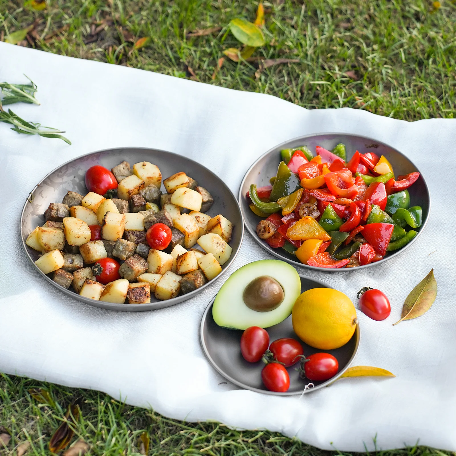 Maxcook Titanium Plate Camping Dish High Quality Titanium Dish Hiking Outdoor Dish