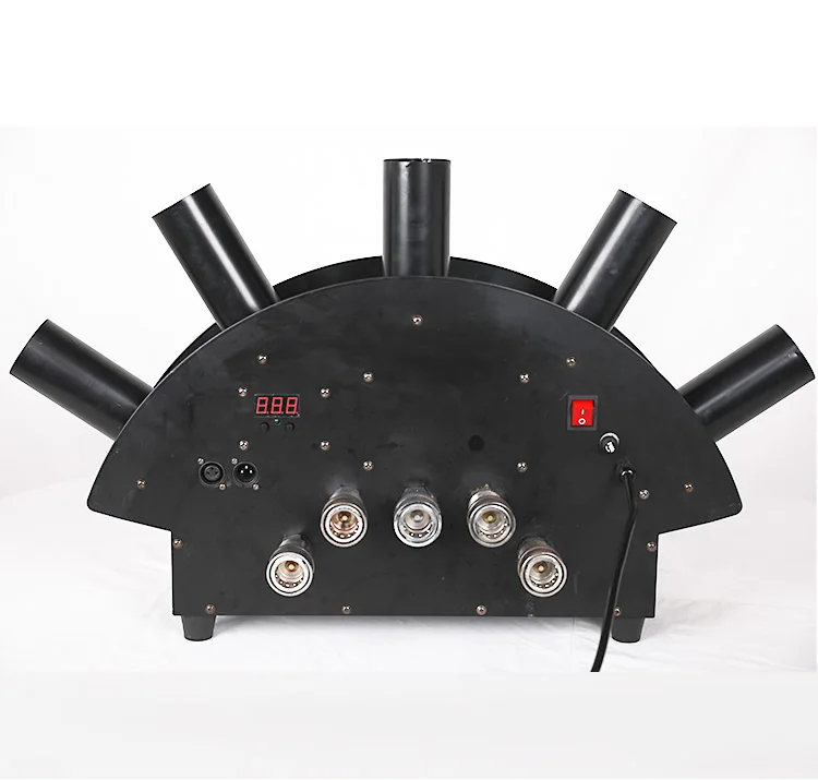 Пять головка ЖК-дисплей светодиодный CO2 ткацкий станок клюшки для гольфа для выступлений на сцене пусковое устройство Blaster Co2 Cannon противотуманная дымовая машина для производства YS-18