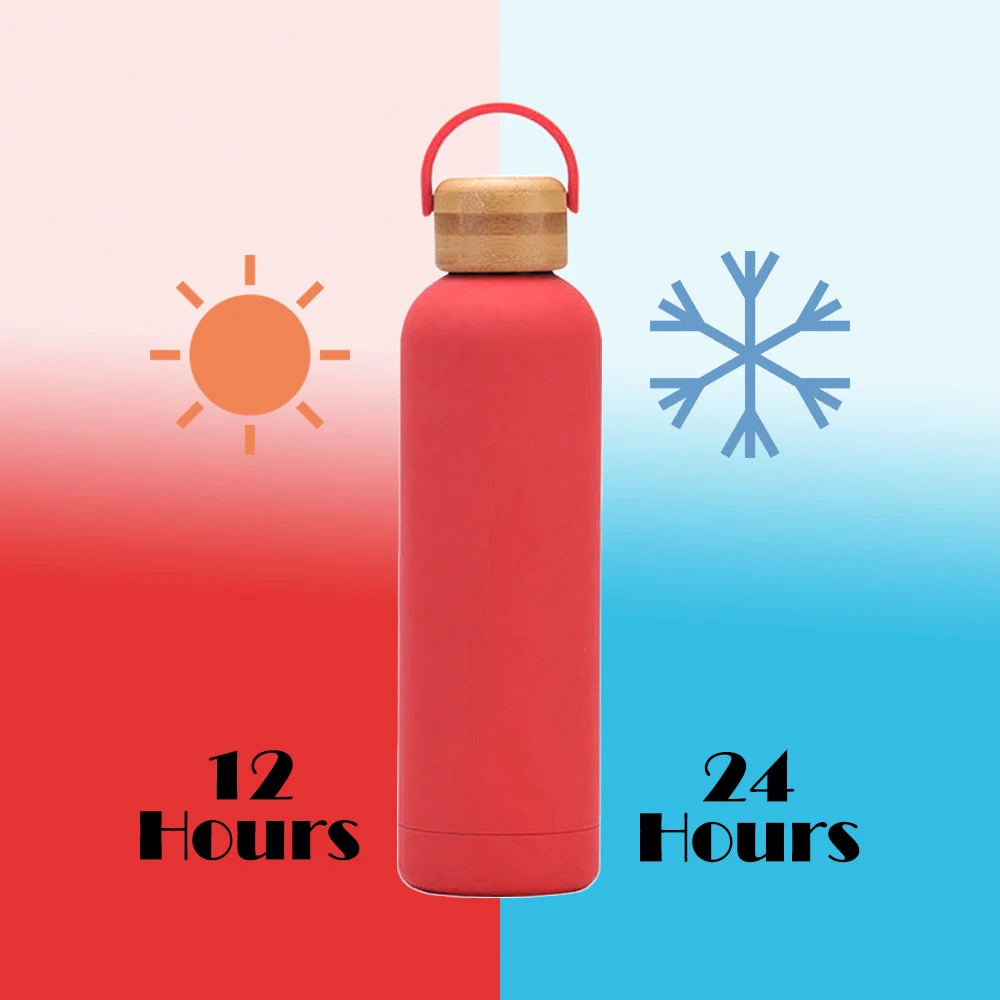 Travel Leakproof Narrow Mouth Double Walled Stainless Steel 500 ml Vacuum Insulated Water Bottle