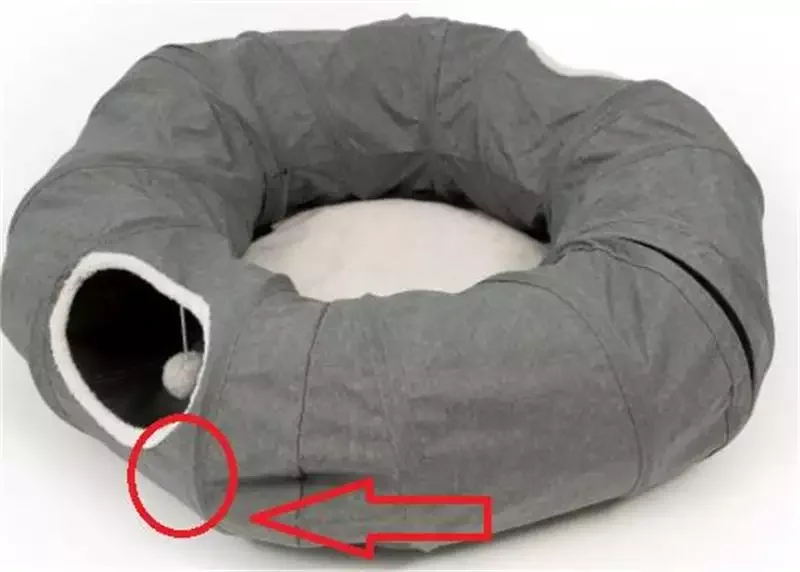Portable pop up Multi-function cat and dogs round shape tunnel with a plush mat