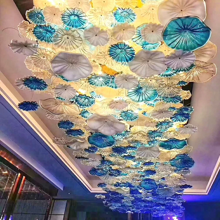 Competitive Price Decoration Hotel Wedding Bar Big Luxury Glass Led Chandelier Light