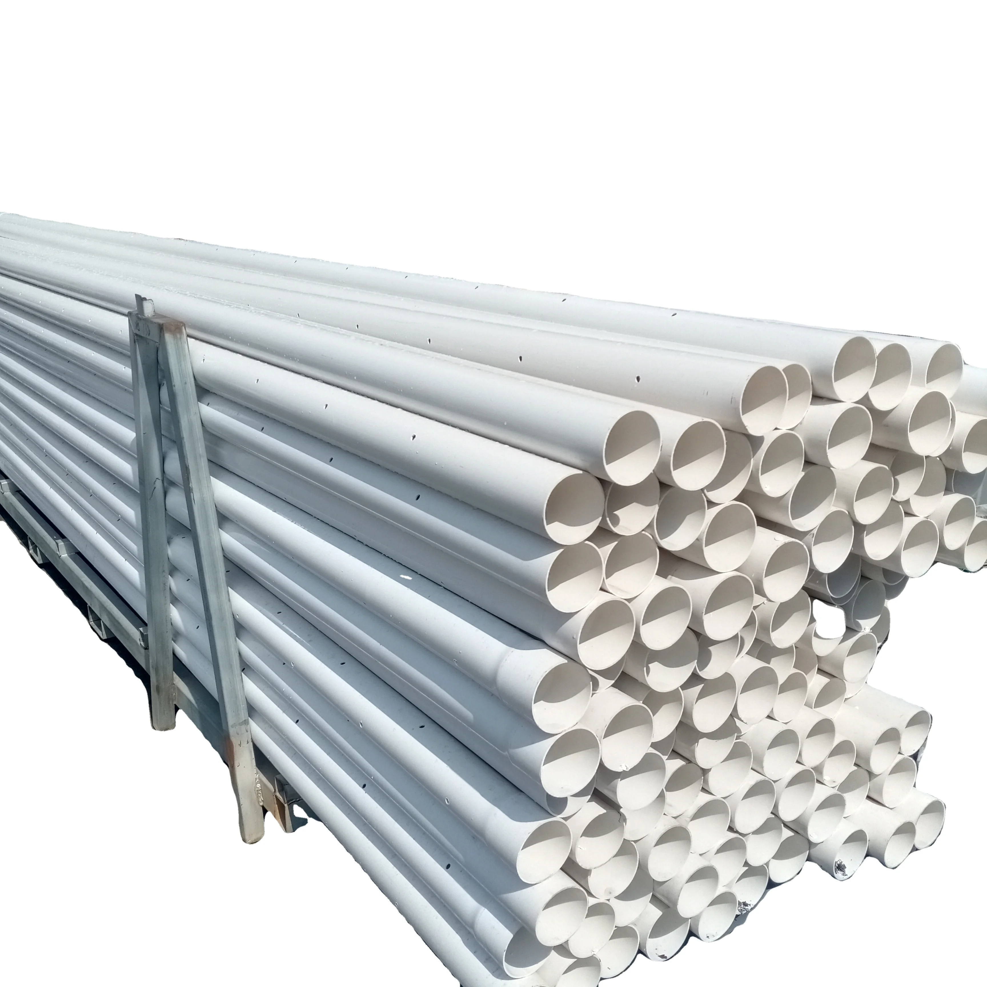 French Drain Perforated Pipe Water Well Plastic Pipe with 2 Perforations for Irrigation