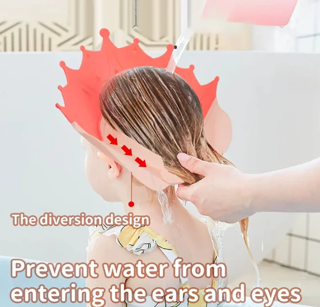 Shampoo Shower Bathing Protection Bath Cap  Kids Shower Cap Baby Hair Washing Guard Baby Bath Hat Shield