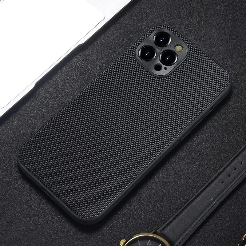 Luxury Nylon Cloth Fabric phone Case For iPhone 14 13 12 11 Pro Max Mini XR XS X R Soft Bumper Shield Hard Full Cover