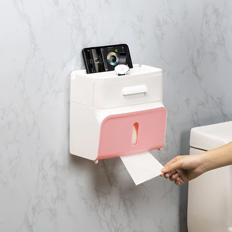 
Baylor plastic magic sticky toilet rack snowy white paper towel holder 