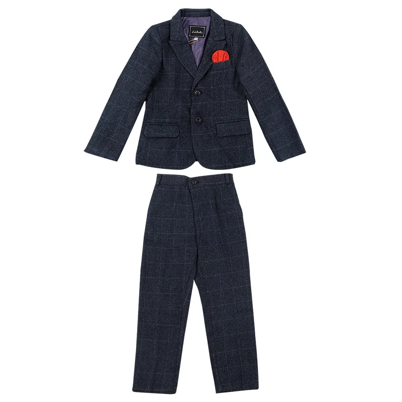 Top Grade Long Sleeve All Year Children Wear Wedding Party Boy Formal Suits