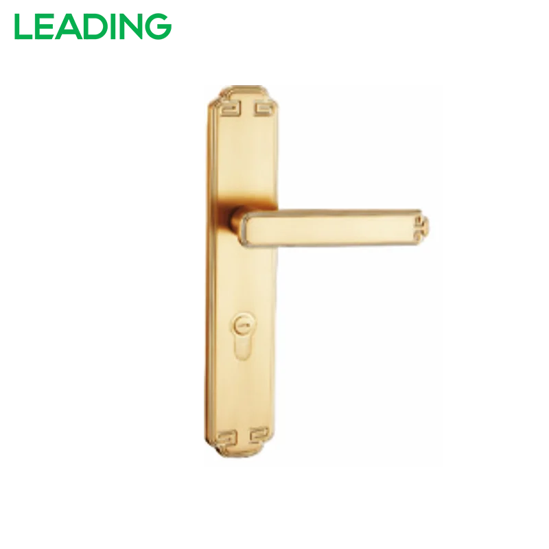 Внутренняя дверная ручка с пластиной для деревянной двери современный цинковый номер роскошная отеля