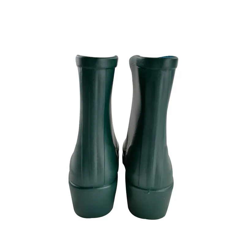 Green fashion ankle PVC women rain boots women shoes