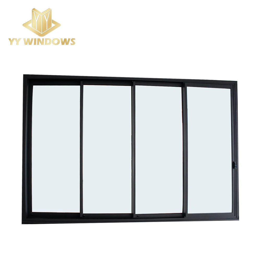 Сертификат NFRC популярная раздвижная дверь в современном стиле 4 трека алюминиевые раздвижные двери из закаленного стекла