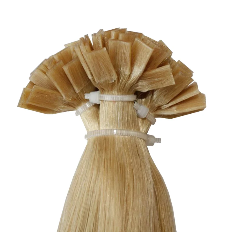
100% Human Remy Hair Italy Glue Russian Hair Extensions Flat tip Human Hair Extensions 