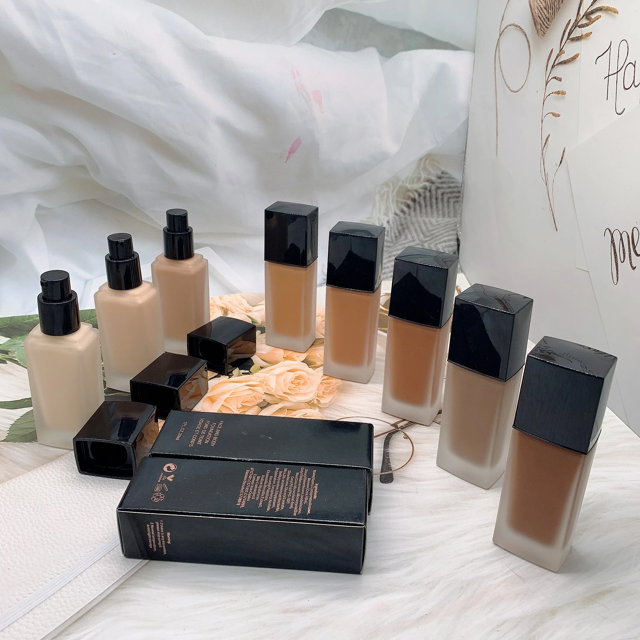 High Quality Private Label Makeup Black Skin Liquid Matte Foundation Makeup