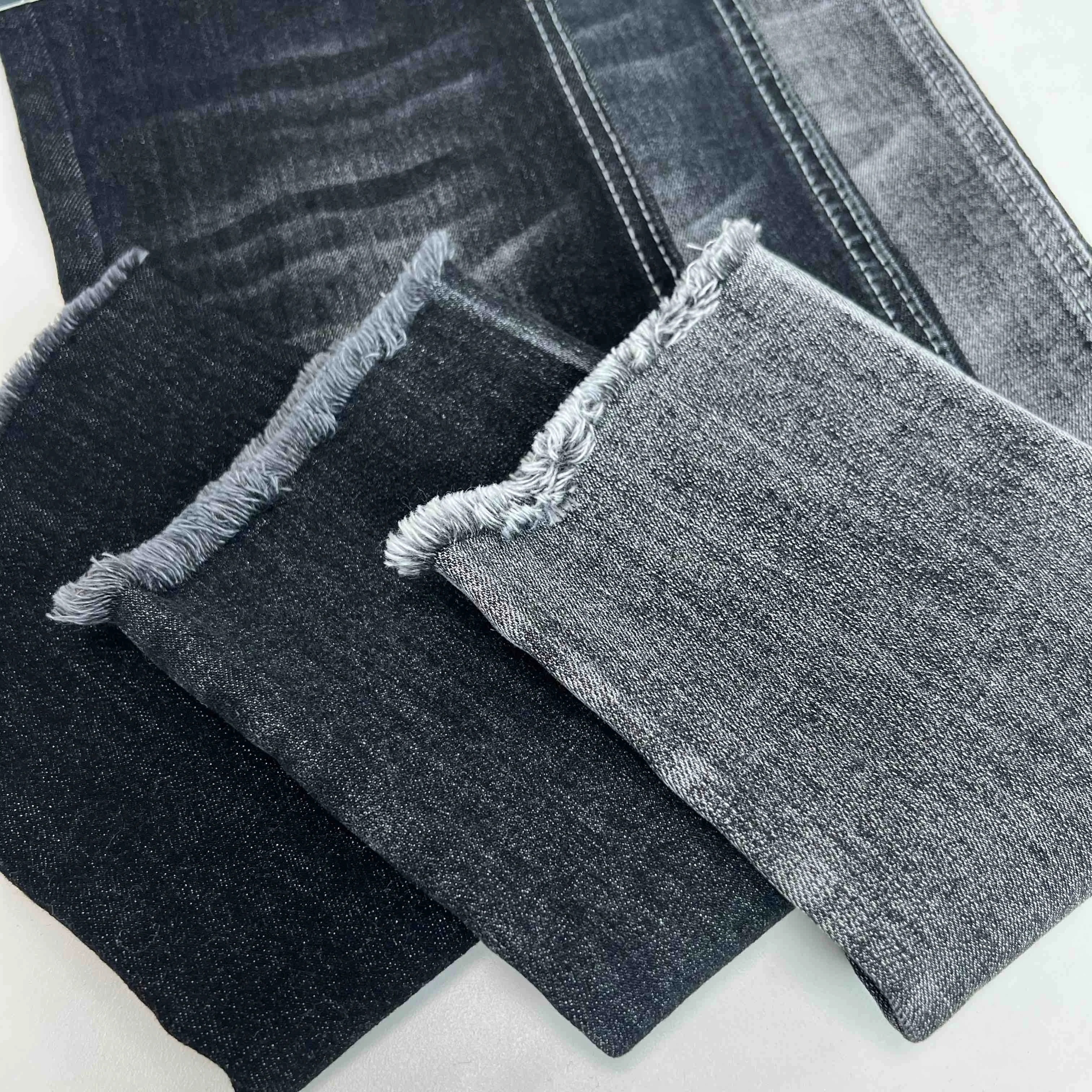 Wholesale Price Premium Quality Stretchable Colourful Jeans Material Fabric 9.5oz Blue Color With Ring Slub Denim Fabric