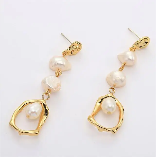 Wholesale Fashion Dangle Handmade Earrings Pearl Earrings For 925 Sliver Needle Earring