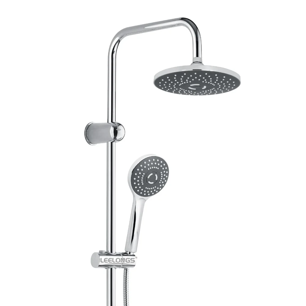 
Wall Mount Right-angled Bathroom Rain Shower Set in Complete Column Set 