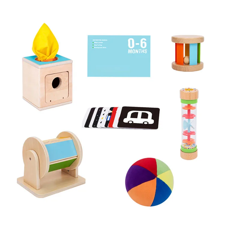 Unisex Montessori Educational Toy Set Wood and Paper Materials for 2 to 4 Year Olds Encourages Play and Combinations