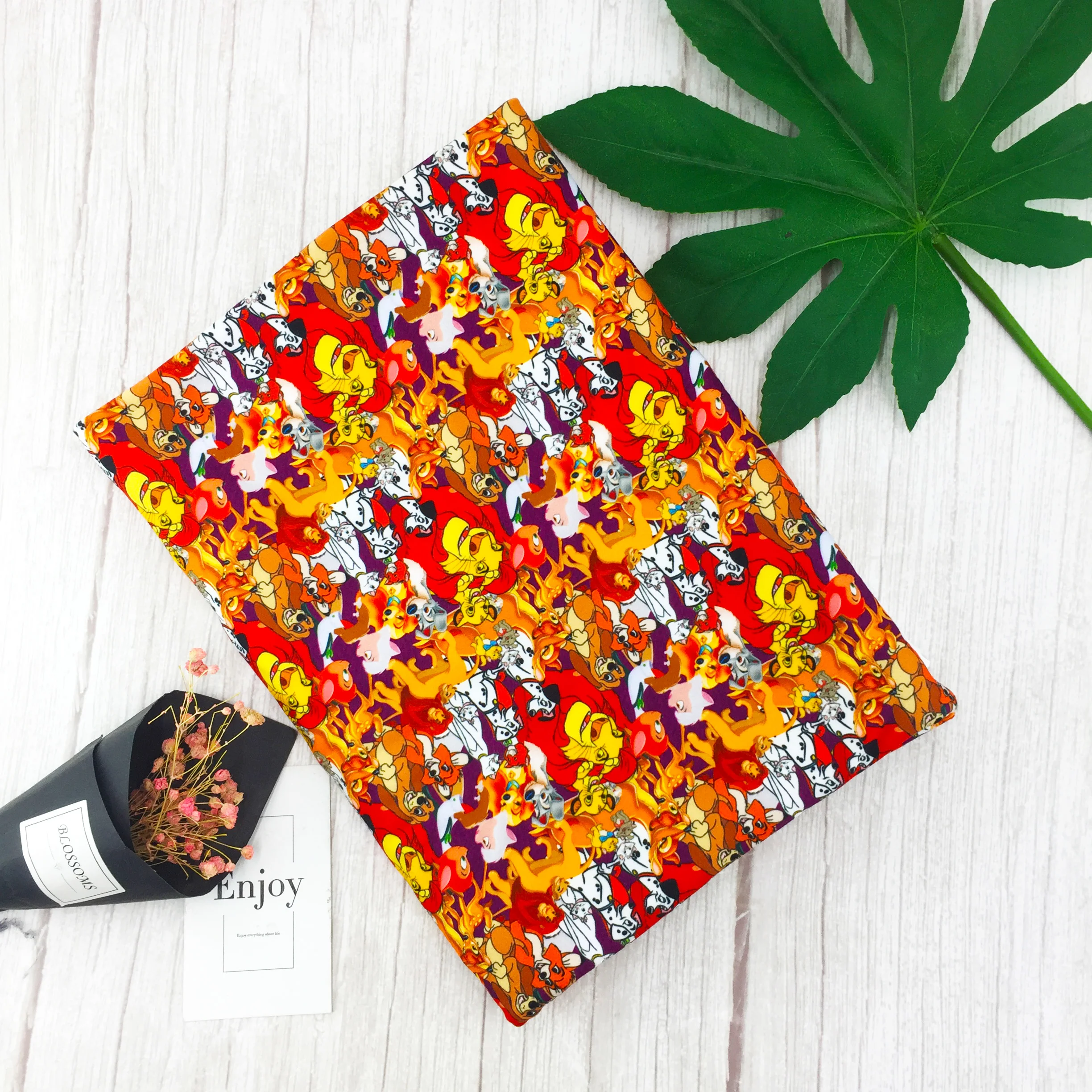 Custom Digital Outlet Famous Cartoon Printing Double Brushed Poly Knit Fabric Eco-friendly For Baby