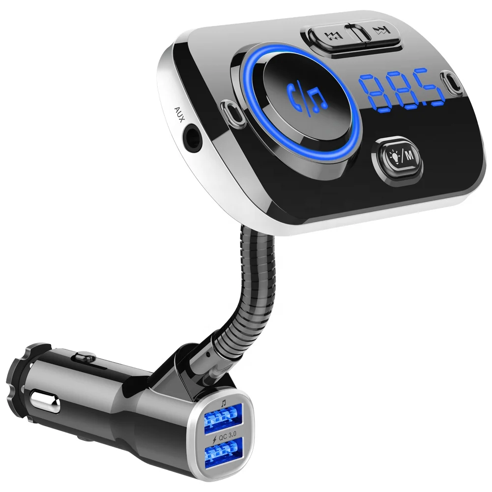 Car Charger Handsfree Dual USB Car Kit Mp3 Player  Fm Transmitter Bluetooth Car Wireless Charging