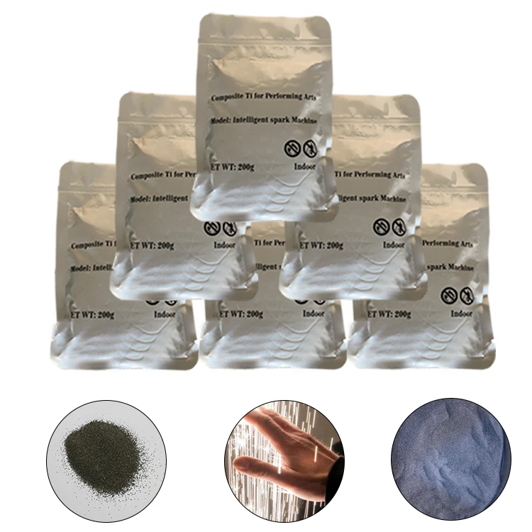 
200g metal fireworks composite safety ti powder special effect cold spark mchine 100 bag sparklers titanium powder price 