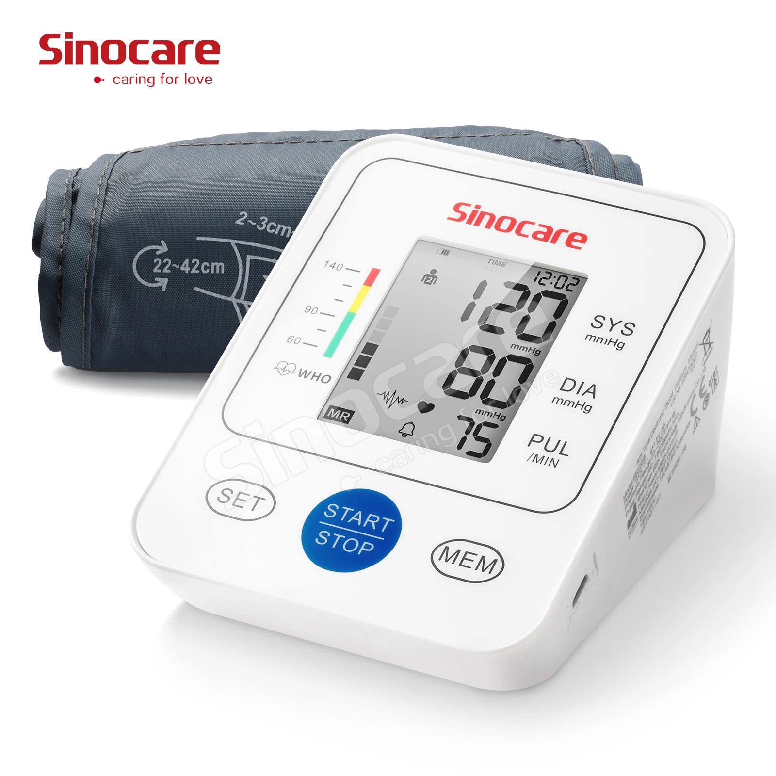 Sinocare Tensiometre Manuel BP Machine Price Digital Blood Pressure Monitor Upper Arm Free Blood Pressure Check Machine (1600361509046)