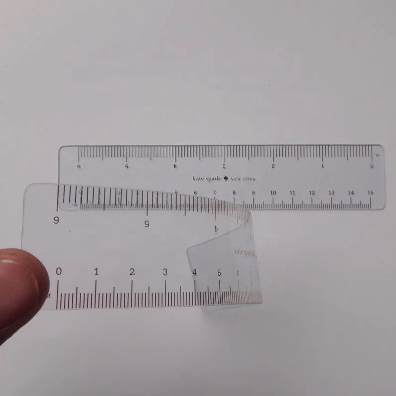 New products custom design and shaped clear pvc/pp flexible scale ruler