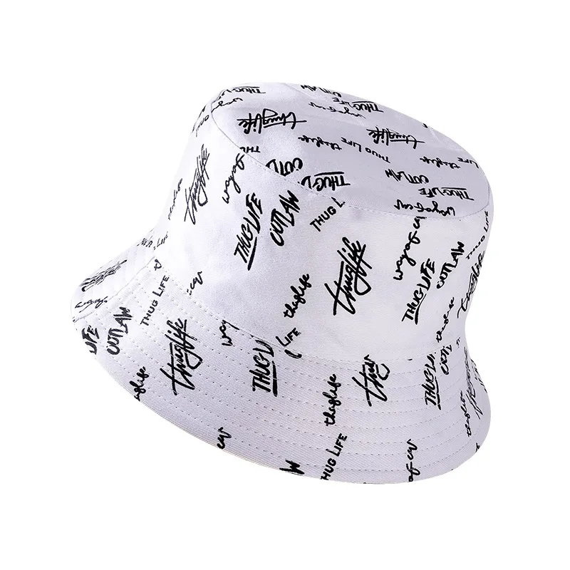 Custom Print Letters logo Wide Brim Fisherman Custom Design Logo Cool Printed Reversible Bucket Hat