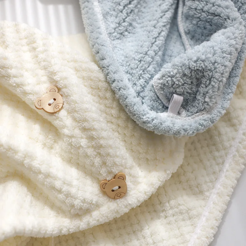 Quick Dry Luxurious Hair Turban Knitted Polyester Hair Towel for Adults Children Woven Wrap for Long & Thick Curly Hair Use Home