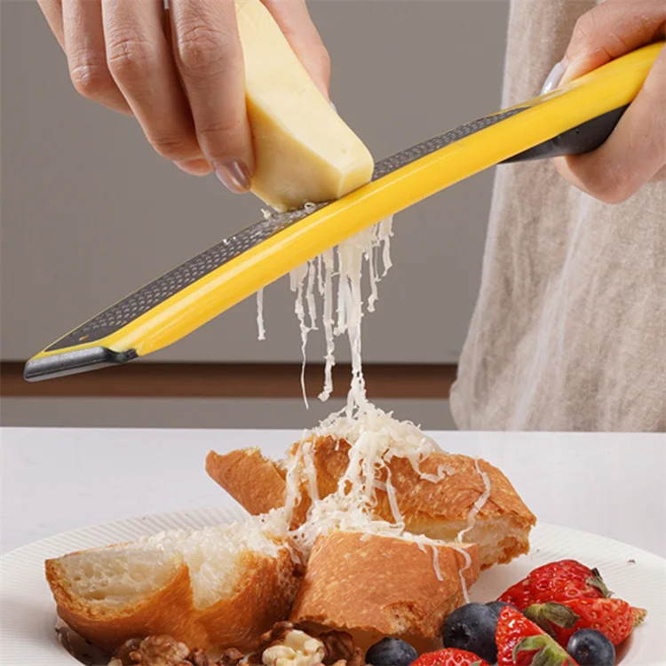 Multi-purpose Kitchen Gadgets Stainless Steel Blade Plastic Handle Cheese Grater Lemon Zester with Storage Box