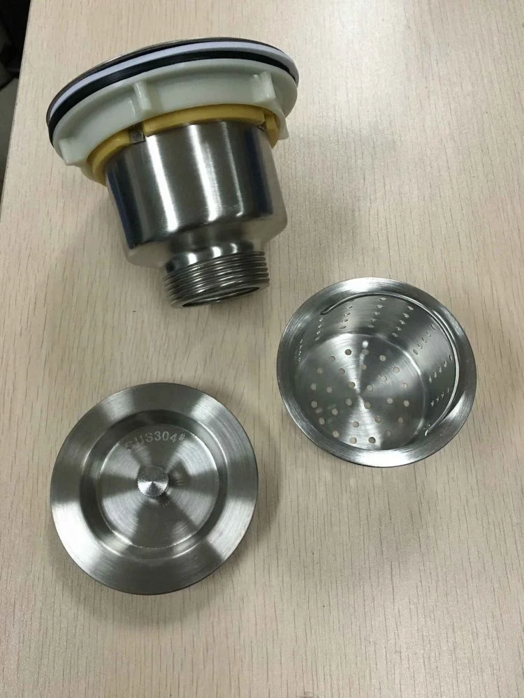 Rust Free SUS 304 Stainless Steel Kitchen Sink Drain with Strainer Basket and Cover Lid
