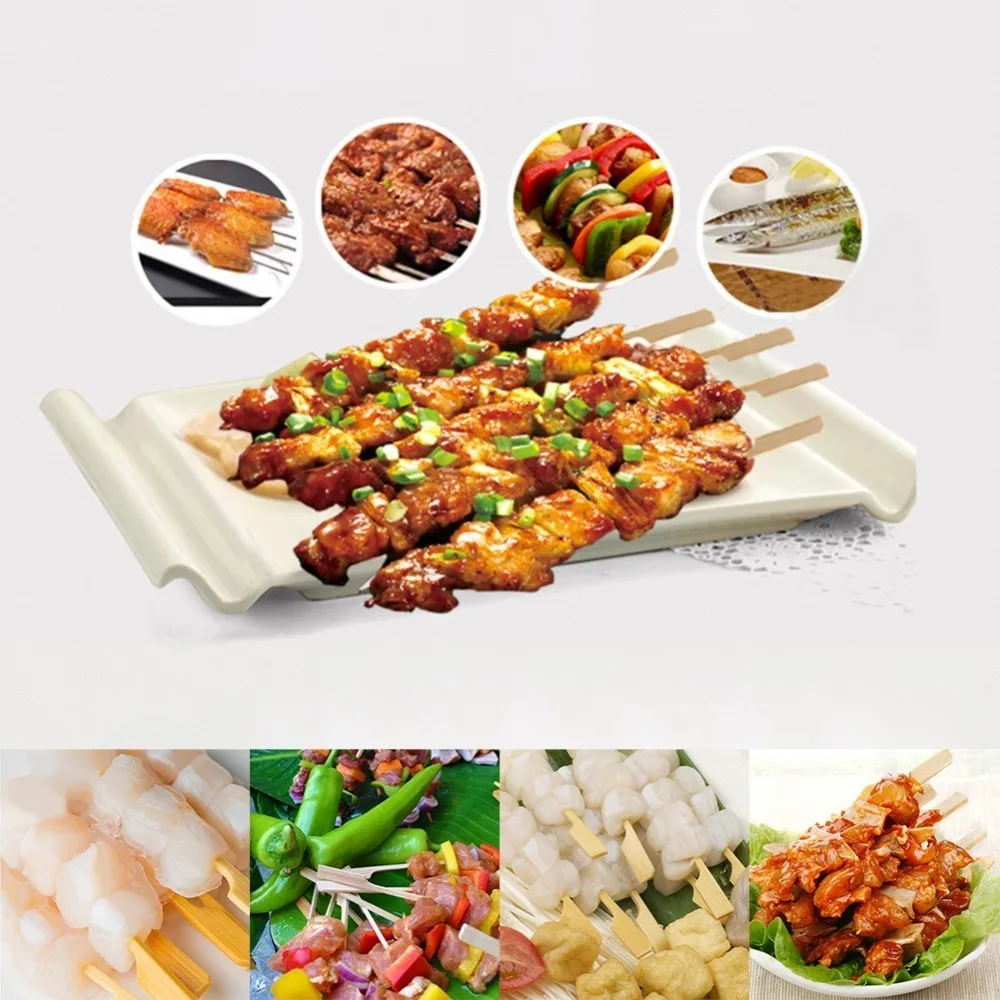 Wholesale Biodegradable Bamboo Skewer Customize Logo Reusable Paddle Teppo Skewer Stickers
