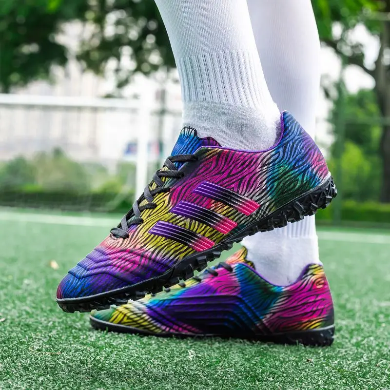 2021 New Outdoor Training Sneakers Soccer Shoe Long Spikes Sport Boots Men Professional Football Shoes
