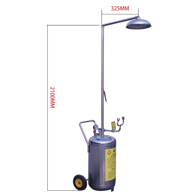 Портативная душевая кабина из нержавеющей стали с гравитационным потоком