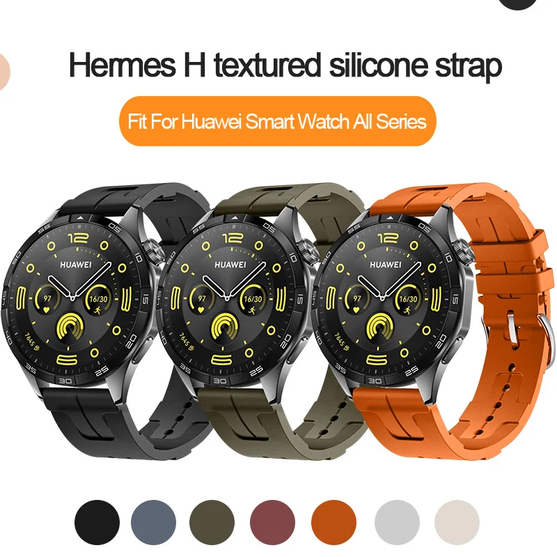 20MM 22MM Silicone Strap For Huawei Watch GT4 46MM Replacement Strap Smartwatch Wristband For Huawei GT2 GT3 Watch4/3 Bracelet