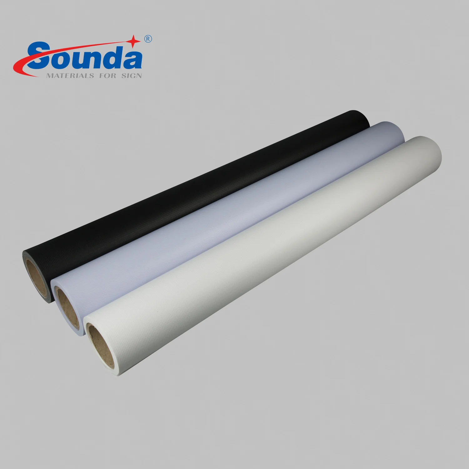 Backlit Billboard Raw Material Flex Banner Rolls Double White PVC Flex Banner
