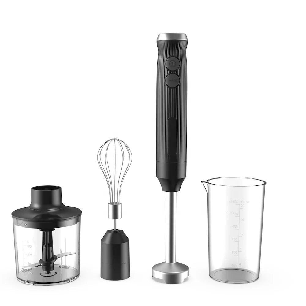 4-in-1 Variable Speed Optional 600ml Beaker Whisk 400ml Chopper Functions Stick Hand Blender