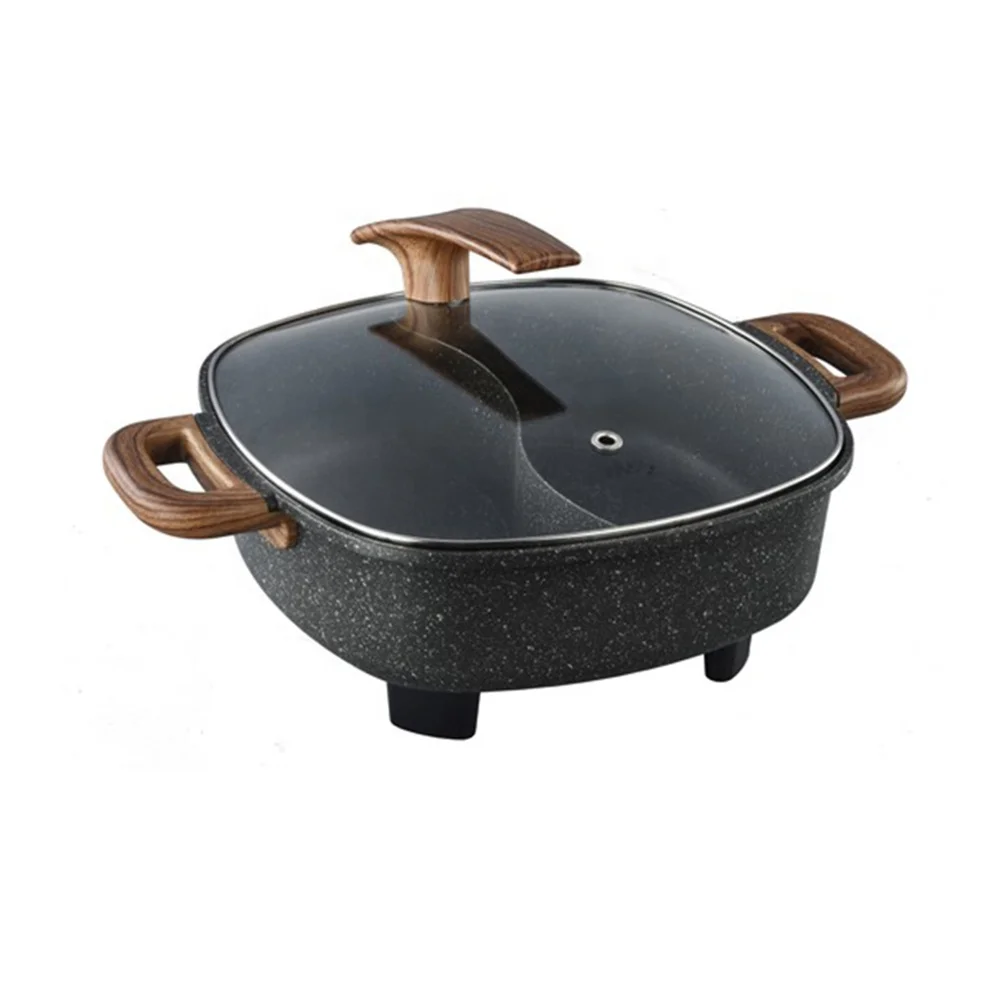 High Quality Electric Divided Skillet Two-flavor Electric  Hot Pot