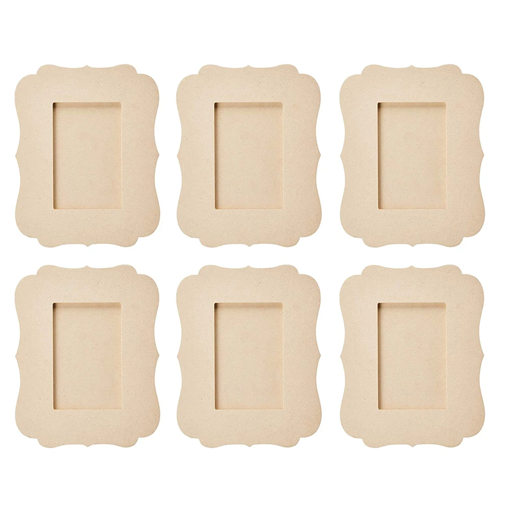 DIY Unfinished Wood Picture Frames Holds 4 x 6 Inch Photos