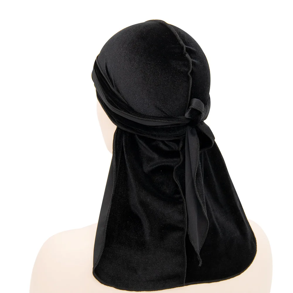 Veeta Superior Velvet Durag Soft Velvet Durags for Men & Women Silky Durag Liner Long Straps