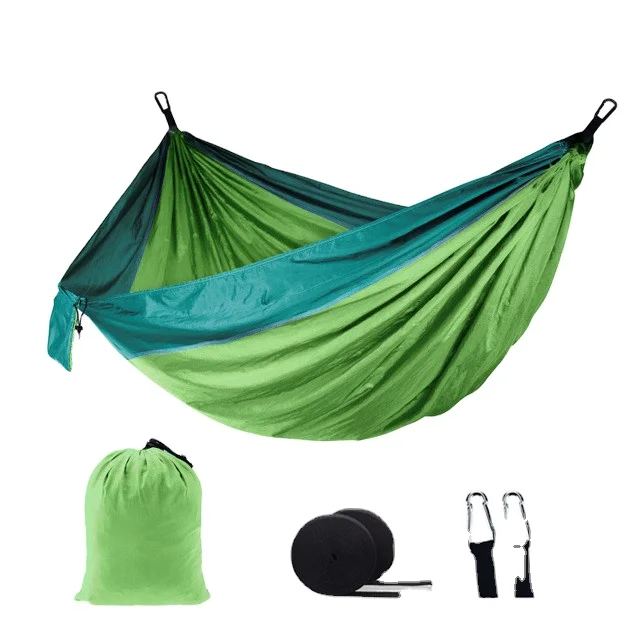 Outdoor hammock tent factory professional custom 210T nylon hammock hanging bearing 300kg double person hammock swings for camp