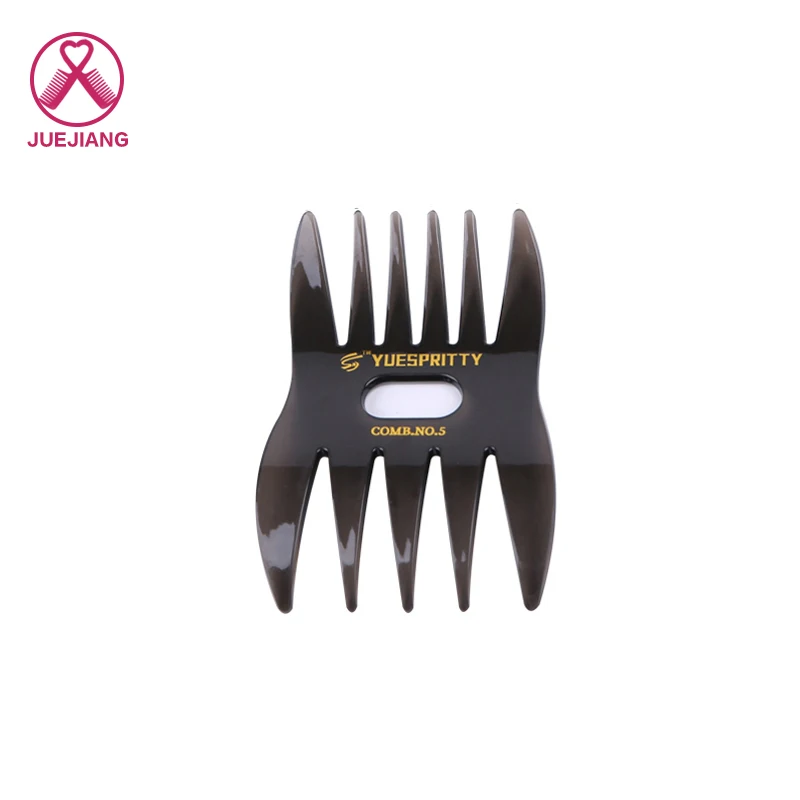 Free Sample Wholesale  Comb For Salon Barber Plastic Large Oil Hair Afro Pick Comb Men Styling Texture Retro Comb